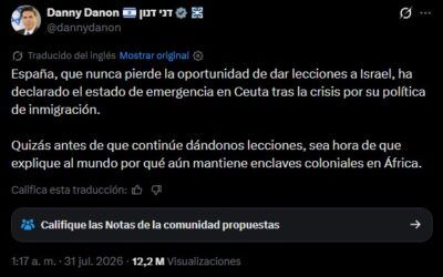 Somos Melilla reclama una condena firme al ataque de Israel contra la españolidad de Ceuta y Melilla